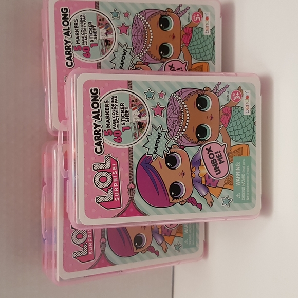 LOL Surprise Dolls Carry Along, 5 Markers, Activity Pad, Sticker Sheet, Set of 3 - Picture 3 of 4